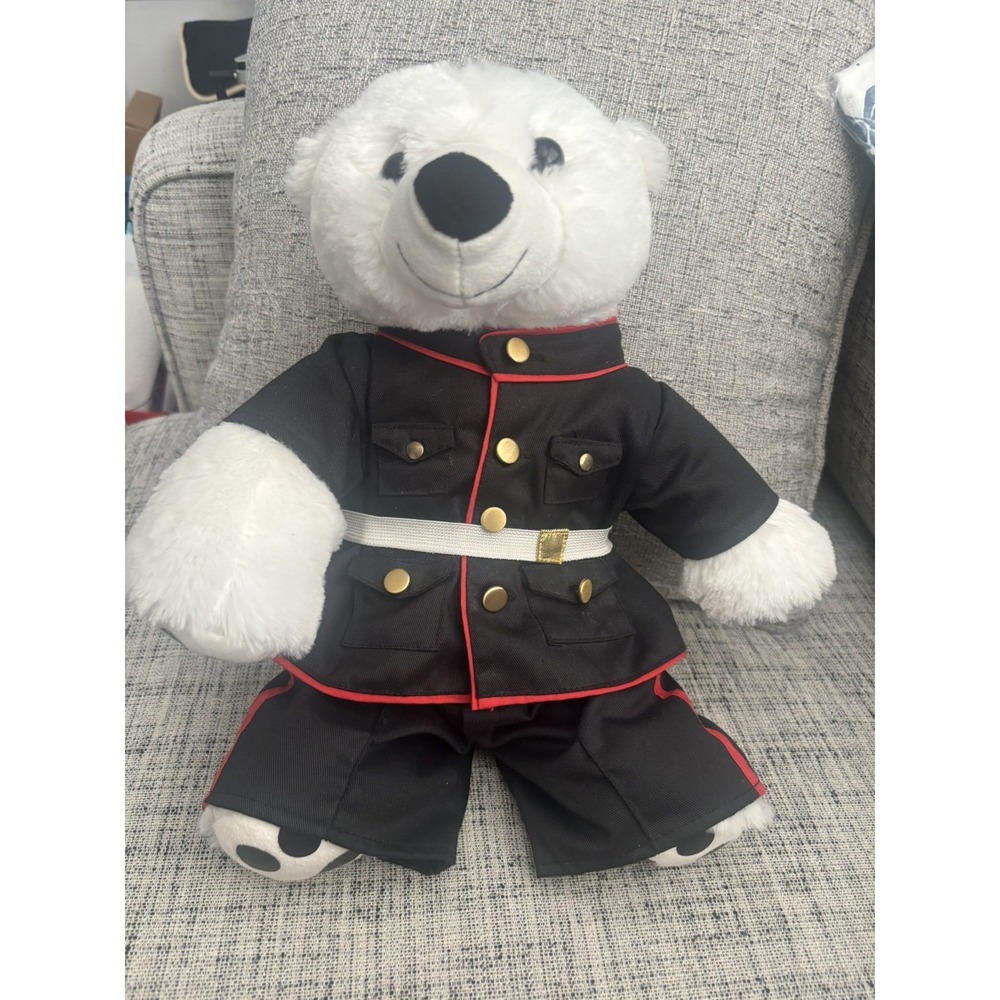 VTG 09 The Bear Factory Polar  Bear 10" US Marine Corps Teddy Dress Blues *READ*
